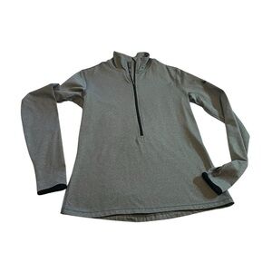 Nike Gray Dri-FIT~ Quarter Zip Pullover ~Size Large ~ Sharp‎ Casual Look